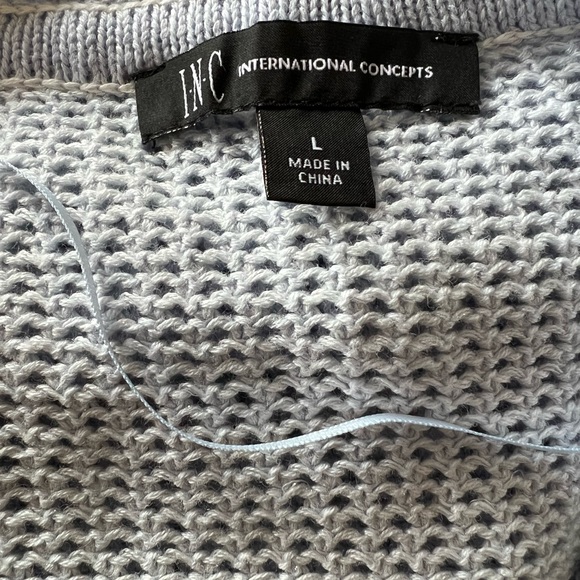 Womens I.N.C. Sweater, Blue Ombré, with embellishment, and hood. Size Large - Picture 5 of 5